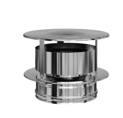 оголовок феррум нержавеющий, (430/0,5 мм), ф115/200, c ветрозащитой по воде черный 