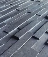 плитка сланец черный 150*600*10-20мм (0.63м2) 7шт