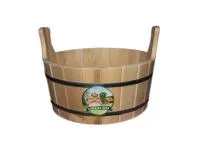 шайка с пластиковой вставкой15л, бацькина баня