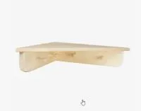 полка-вешалка 4 крючка угловая, бацькина баня