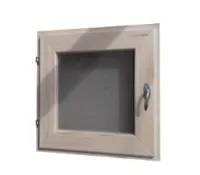 форточка для бани деревянная со стеклом 0,6х0,5 м с фурнитурой осина, вертикальная, банный перец