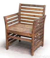 кресло для сада дерева №4 (массив сосны, старение), палисандр, ирб