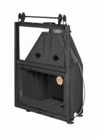 топка каминная альфа 800кв с контргрузом черный шамот патрубок ф200, экокамин 