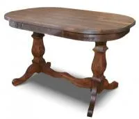 стол обеденный овальный 120х80 (массив сосны, старение), палисандр, ирб