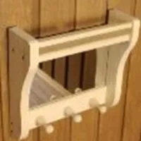 полка универсальная №2 (зеркало, 3 крепления), банный эксперт