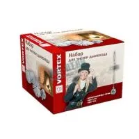 набор для чистки дымохода vortex металлический ерш d 150 мм, груз 1400г, трос 10м