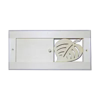 вентиляционная решетка малая с задвижкой "кленовый лист", 280*122мм банный эксперт