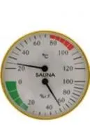 станция банная биметаллическая (2 в1), термометр с гигрометром, сбб-2-1д,  в дереве 