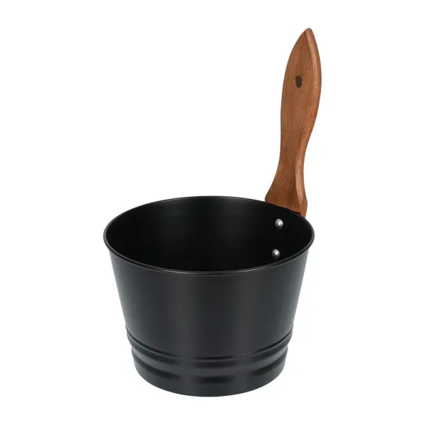 бадья 4л. из стали, чёрная банные штучки