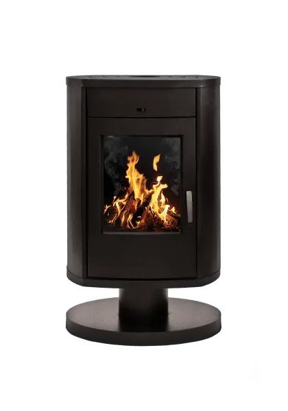 печь-камин сибирь-10 со стеклом стальная